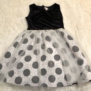 Black and white polka dot fancy dress!